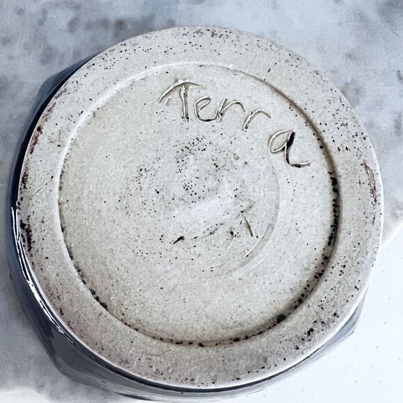 Artisan Signed Bowl Studio Pottery Abstract Wheel Thrown Multicolor Drip Glaze C - Picture 6 of 6